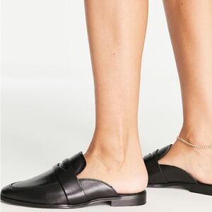 Black Women's Loafer Mules